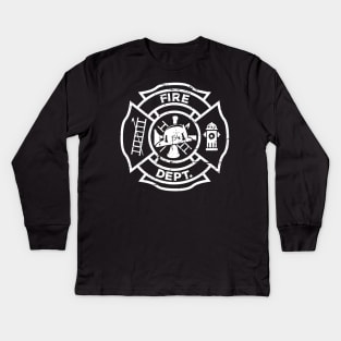 Firefighter Logo Kids Long Sleeve T-Shirt